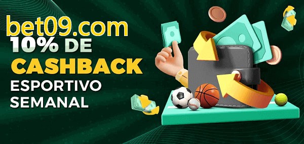 10% de bônus de cashback na bet09.com